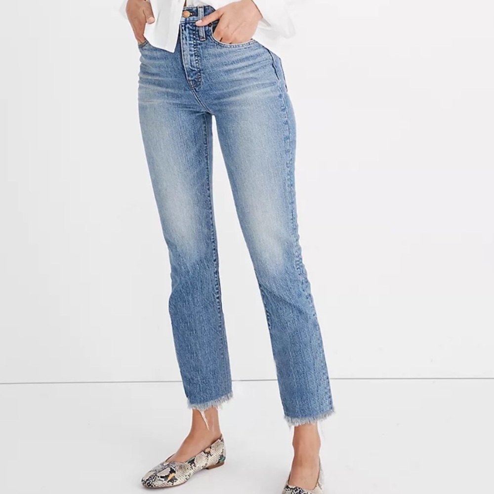 Madewell - the perfect vintage jean, high waisted, raw hem, s29